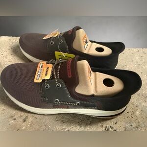 Skechers Men's Brown and Black Slip-On Casual Loafers